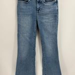 frame denim  Stretch Cotton Le One Crop Mini Boot Casper Blue Jeans Size 26 Photo 2