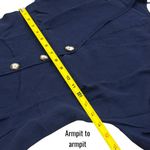 ZARA NEW  Navy Linen Blend Deep V Short Romper Resort Coastal Vacation M Photo 9