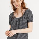 Madewell NWOT  Texture & Thread Peasant Top in Stripe Photo 3