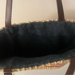 Woven Tote Bag with American Flag Design Tan Photo 7