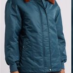 BLANK NYC  Teal Bomber Jacket with Brown Faux Fur Collar Photo 7