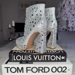 Jessica Simpson New  JS Dolly Silver Shimmer Sand Rhinestone Boot Womens 10 Photo 5