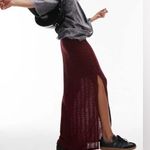 Topshop  Deep Red Maxi Skirt Photo 1