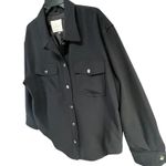 Aritzia Wilfred The Ganna Jacket Womens Large Black Shacket Button Front Pockets Photo 3