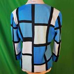 Ming Wang  Womens‎ Blue Colorblock Open Front Cardigan Sweater Small Photo 1