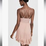 Free People NEW!  Adella Slip Dress ROSE Pink Lace Spaghetti Strap Ruffle SMALL Photo 3