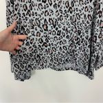 Sundry Draped Gray Leopard Print Hoodie Size Small Photo 5