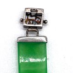 Chinese Vintage 925 Sterling Silver Apple Jade links Bracelet Green Photo 4
