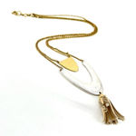 Lucky Brand Long Two Tone Fringe Necklace Boho Career Photo 0