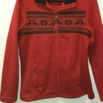Faded Glory Vintage  Women's Red and black Sweater/Jacket Zipper XL Photo 0