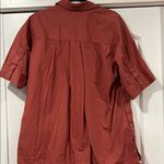 Anthropologie  Terracotta Button-Up Blouse short‎ sleeve medium Photo 6