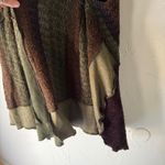 Tolle Amine Women's Asymmetrical Knit Vest Duster Patchwork Boho Art to Wear Green Size XL Photo 7