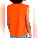 frame denim  Orange Crush Rolled Muscle Tee Size‎ Small Photo 2