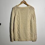 Craftcentre Cymru Wool Chunky Fisherman Sweater Women L Cream Rory Gilmore VTG Size L Photo 1