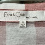 Eden & Olivia Maternity  Pink & White Button Down Blouse Plaid Size Med EUC #4195 Photo 5