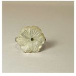 Sterling silver mother of pearl moveable vintage flower ring Photo 13