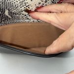 Antonio Melani  Black Leather Snakeskin Top Handle Satchel Handbag Purse Photo 6