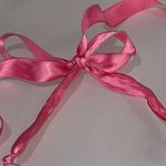 Strung Milk Glass Beads on Pink Silk Ribbon Photo 4