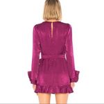 Donna Mizani Revolve Eliza Wrap Dress in Cranberry (Flawed) Size M Photo 9