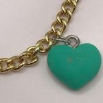 Cute Cream Bear with Cats Eye Crystal Encrusted Charm & Hearts Handmade Bracelet Blue Photo 3