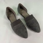 Eileen Fisher  Grey Size 9 Flute Suede D’Orsay Flat Pointed Toe Leather Neutral Photo 0