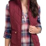 Francesca's Burgundy Quilted Vest Photo 0