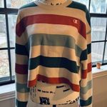 Champion Rare  Striped Throwback Cropped Sweatshirt Photo 0