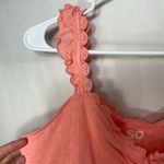 SO NEW  women’s bright pink ruffle sleeve tie stretch cropped top summer large‎ Photo 2