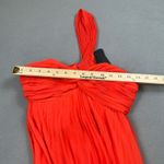 Marciano  Scarlett Pleated Strapless Maxi Dress 0 Mandarin Red Gown Formal Event Photo 9