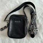 Michael Kors  Medium Leather Logo Tape Crossbody Bag Photo 0