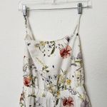 H&M [] Cream Linen Blend Cottagecore Wildflower Floral Print Strappy Romper Sz XL Photo 5