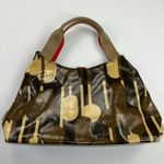 Orla Kiely Classic Zip Shoulder Bag Multi Stem Print Coated Canvas Browns/Tan Brown Photo 14