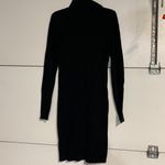 HOUSE OF HARLOW 1960 RIBBED BUTTON UP SWEATER DRESS BLACK LARGE Photo 6