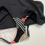 La Blanca Swimsuit One Piece Bustier Style Padded Ruching Geometric Black Red Photo 8