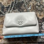 Tory Burch NWOT Britton Puffy Leather Optic White Silver Chain Shoulder Bag Photo 13
