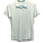 Adidas Golf Women’s Polo Shirt Size Small Green Aqua Dots Photo 0