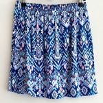 Divided  by H&M Bohemian Aztec Geometric Print Neon Mini Skirt, Size 6 Photo 0
