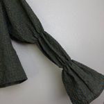 Kastane Japan Top Womens Medium Green Off Shoulder Gingham Green Olive Button Size undefined Photo 5