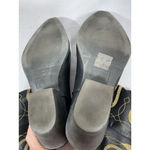 Womans Pullon Midcalf Cowgirl Boots 9 Black Gold Heel Stitching NWOT Photo 5