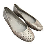 Ecco Womens Perforated Metallic Leather Ballet Flats Size 39 US 8 #S7-4 Photo 0