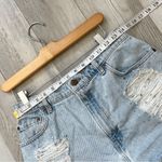 Levi's Furst of a Kind High Rise Distressed Rhinestone Shorts Blue (size 12) Photo 1