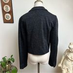 Vivienne Tam Metallic Black Moto Blazer Jacket Medium Photo 6