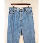 Mango  Women Jeans Blue Nora High Rise Wide Leg Denim Raw Hem Medium Wash Size 10 Photo 6