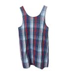 No Excuses Vintage 90s Y2K Jumper Dress Size L Red Blue Plaid Photo 5