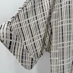 Vince Blouse SZ 10 100% Silk Interlace Grid Plaid Loose Fit Dolman Short Sleeve Photo 4