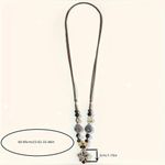 Bohemian Ethnic Style Beads Ceramic Necklace‎ Adjustable Length Chinese Style Brown Photo 6