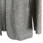 Vera Wang  "Simply Vera" Soft Grey Knit Notched Collar Open Front Coat Photo 3