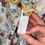 Dreamtime Cream Floral Silky Short Sleeve Lace Trim Short Mini Robe Size Large Photo 3