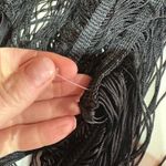 NWOT YANDY COLLECTION Black Fringe Mini Dress Size L Swim Coverup Lingerie Photo 12