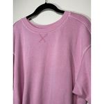 Pilcro  Anthropologie The Niki Bubble Sleeve Lightweight Sweatshirt Medium Pink Photo 2